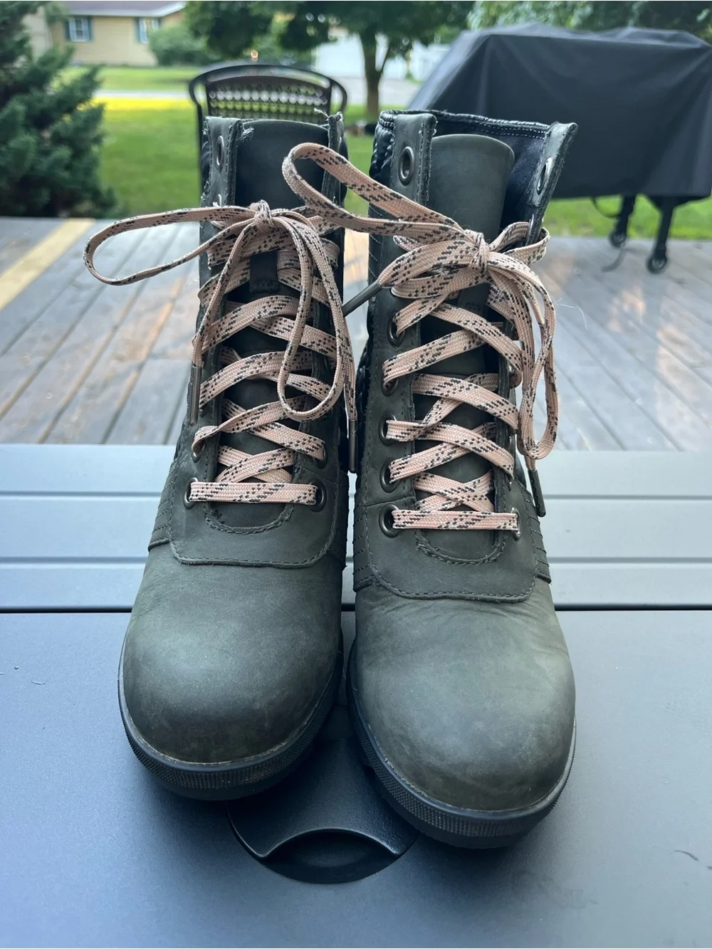 SOREL Joan of Arctic Wedge II Quilted Boots | Olive Green | Size 6.5 - Picture 5 of 5